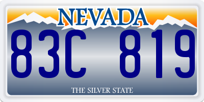 NV license plate 83C819