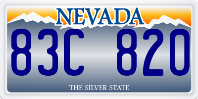 NV license plate 83C820