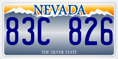 NV license plate 83C826