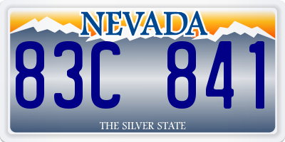 NV license plate 83C841