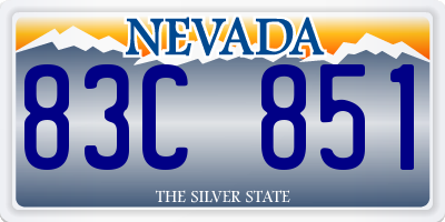 NV license plate 83C851