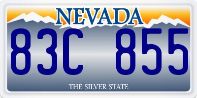 NV license plate 83C855