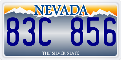 NV license plate 83C856