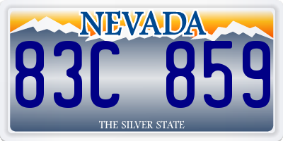 NV license plate 83C859