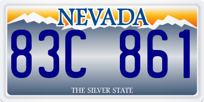 NV license plate 83C861