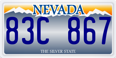 NV license plate 83C867