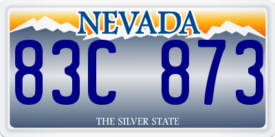 NV license plate 83C873
