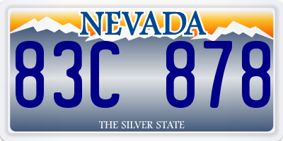 NV license plate 83C878