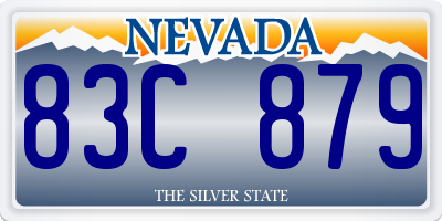 NV license plate 83C879