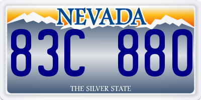 NV license plate 83C880