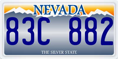 NV license plate 83C882