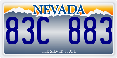 NV license plate 83C883