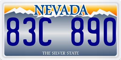 NV license plate 83C890