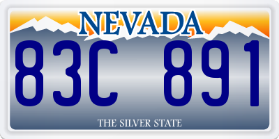 NV license plate 83C891