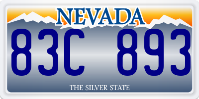 NV license plate 83C893