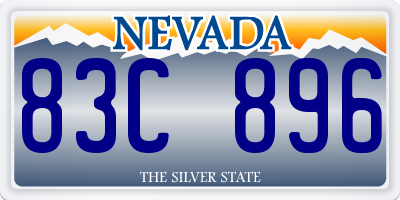 NV license plate 83C896