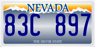NV license plate 83C897