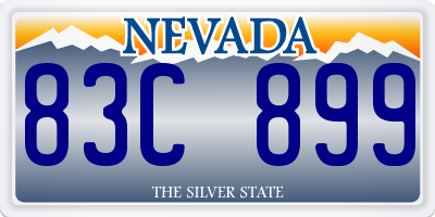 NV license plate 83C899