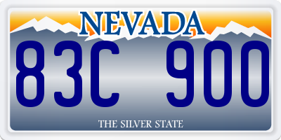 NV license plate 83C900