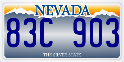 NV license plate 83C903