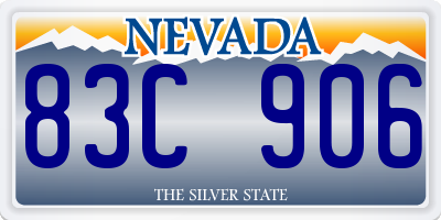 NV license plate 83C906
