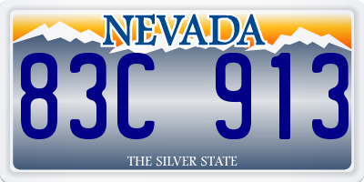 NV license plate 83C913