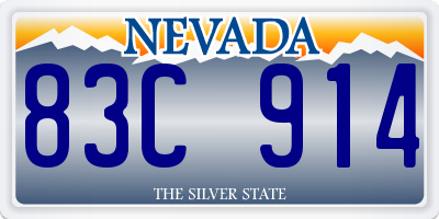 NV license plate 83C914