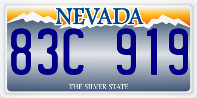 NV license plate 83C919