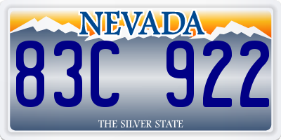 NV license plate 83C922
