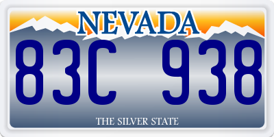 NV license plate 83C938
