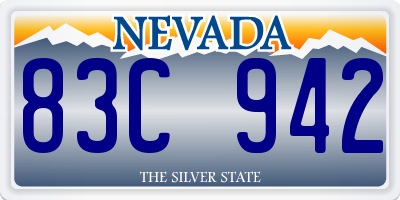 NV license plate 83C942