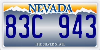 NV license plate 83C943