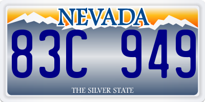 NV license plate 83C949