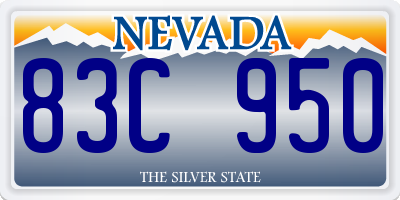 NV license plate 83C950