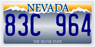 NV license plate 83C964