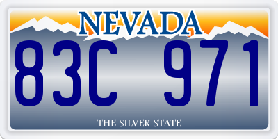 NV license plate 83C971