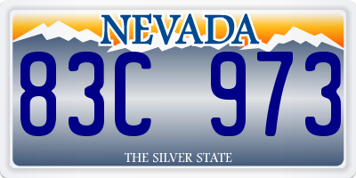 NV license plate 83C973