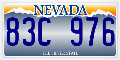 NV license plate 83C976