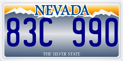 NV license plate 83C990