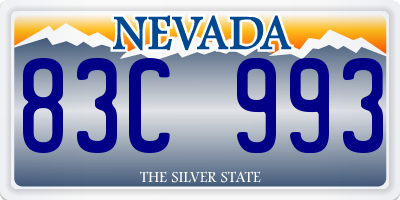 NV license plate 83C993