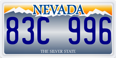 NV license plate 83C996