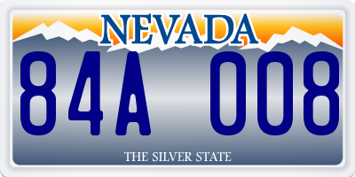 NV license plate 84A008