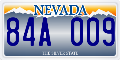 NV license plate 84A009