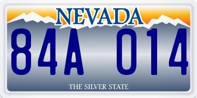 NV license plate 84A014