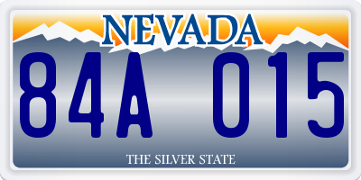 NV license plate 84A015