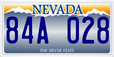 NV license plate 84A028