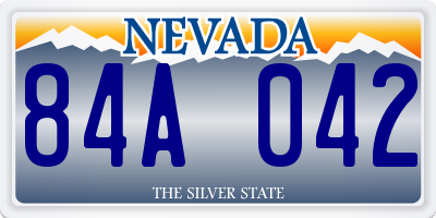 NV license plate 84A042