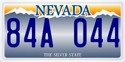 NV license plate 84A044