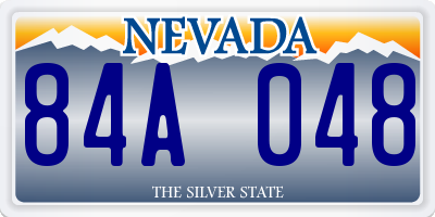 NV license plate 84A048