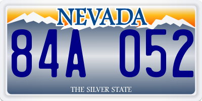 NV license plate 84A052